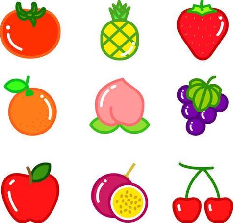 可爱水果简笔画有颜色的图片