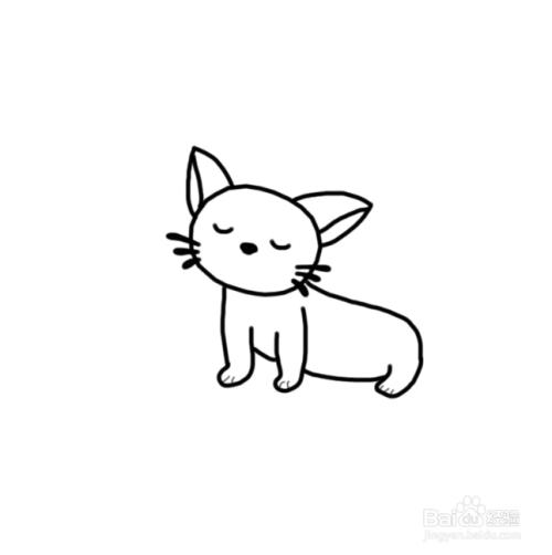 特别简单的可爱小猫简笔画