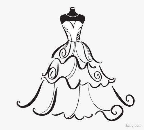 标签:手绘礼服服装简约画手绘画婚礼裙子马克笔画黑白勾线画手绘婚
