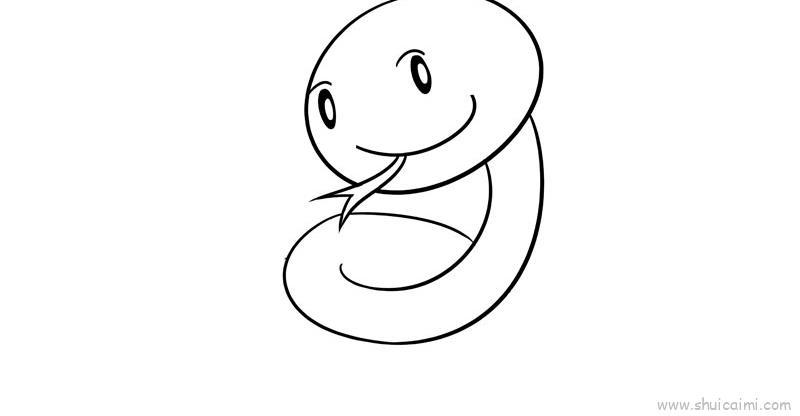 蛇儿童画怎么画 蛇简笔画步骤