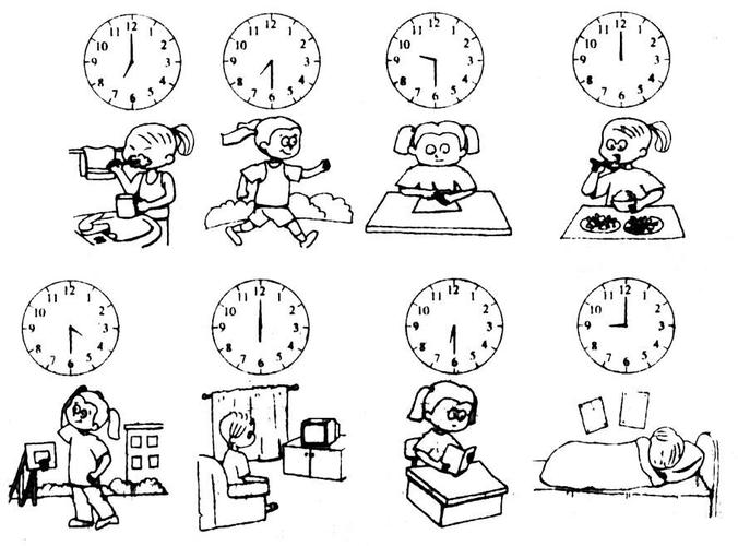 家长陪着孩子,画出自己的时间作息表,让孩子懂得自己分配自己的时间