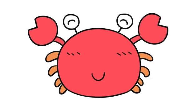 螃蟹简笔画倔强的小牛简笔画温和的大象简笔画万兽之王老虎简笔画可爱