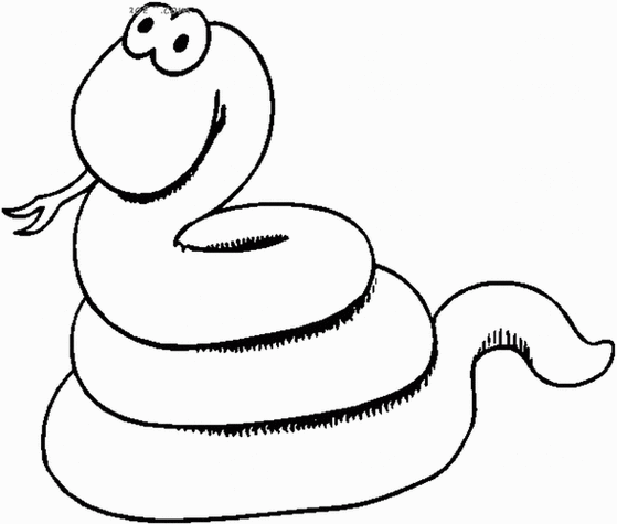 新年儿童简笔画动物蛇