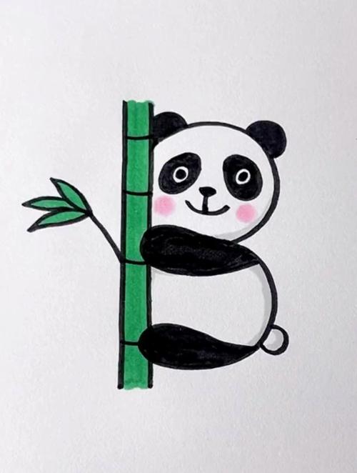 用数字113画一只可爱的大熊猫,儿童简笔画 一起学画画 简笔画