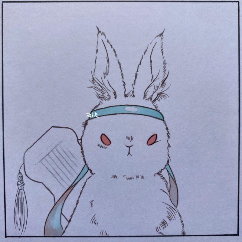 魔道祖师蓝忘机简笔画手绘教程       兔兔版的忘机92 是情头喔