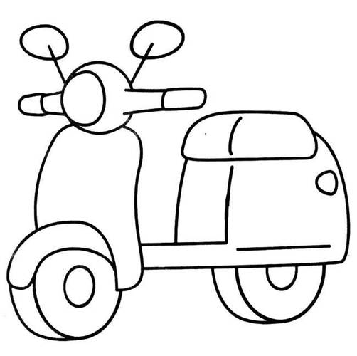 电动车简笔画图片大全电动车怎么画简单电动车简笔画画法图片步骤-www