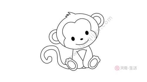 简笔画可爱猴子图片