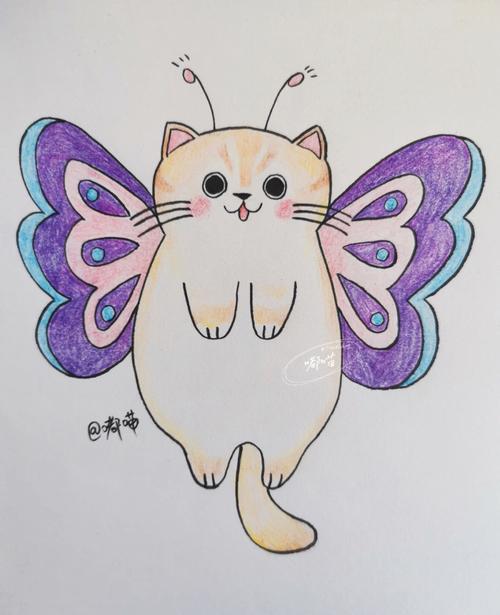 可爱的猫咪简笔画5