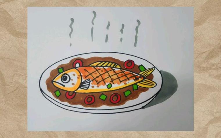 餐桌上鱼简笔画 简笔画图片大全-普车都