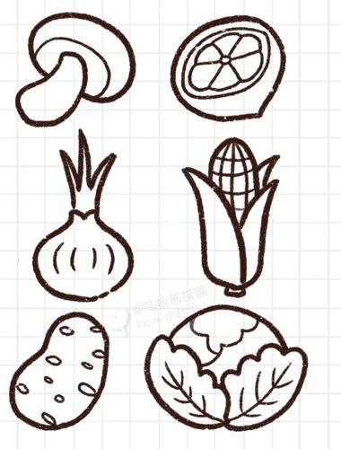 秋天有什么水果和蔬菜简笔画