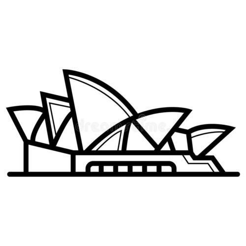 全球城市图标简笔画学画悉尼歌剧院简笔画澳大利亚简笔画澳大利亚名胜