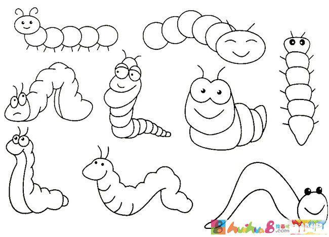 虫子的画法简笔画儿童
