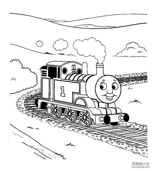 托马斯小火车简笔画步骤图片