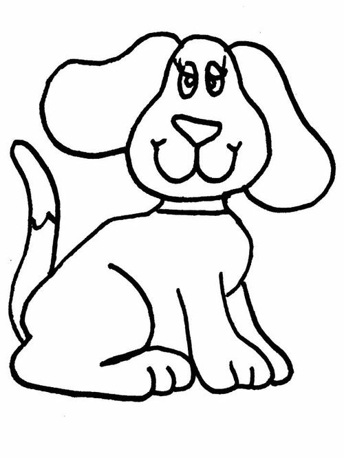 儿童简笔画动物小狗可爱的小狗简笔画