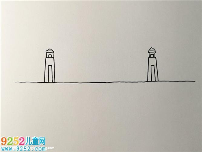 武汉长江大桥简笔画 儿童画