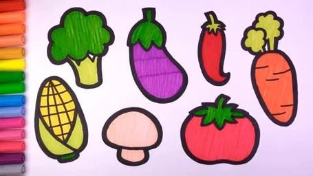 儿童简笔画 一起学画画 简笔画 蔬菜简笔画教程 育儿简笔画