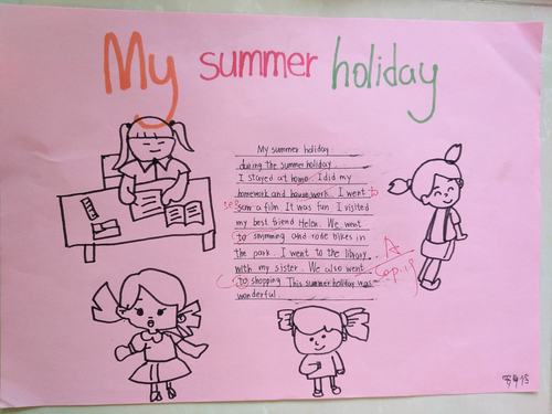 my plan for summer holiday手抄报