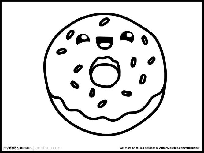 简笔画超级可爱甜甜圈怎么画的视频
