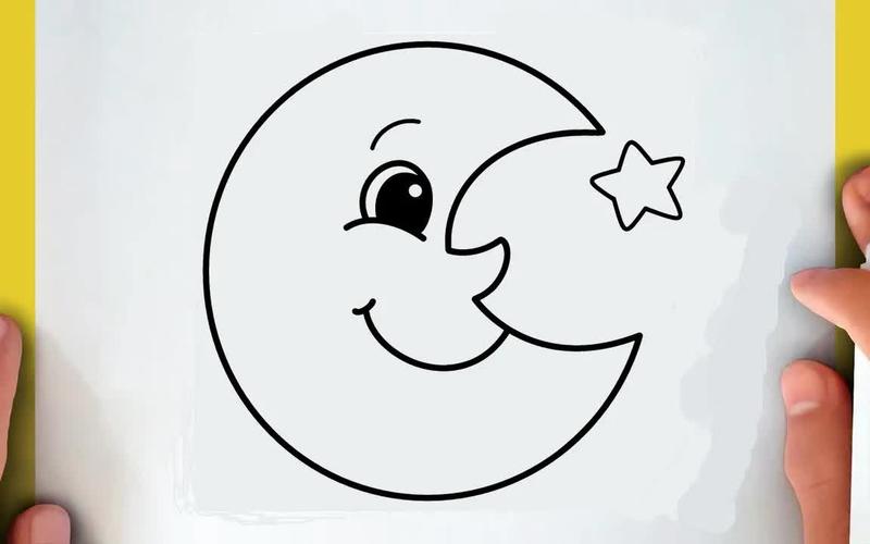 【简笔画教程】教你画卡通月亮!