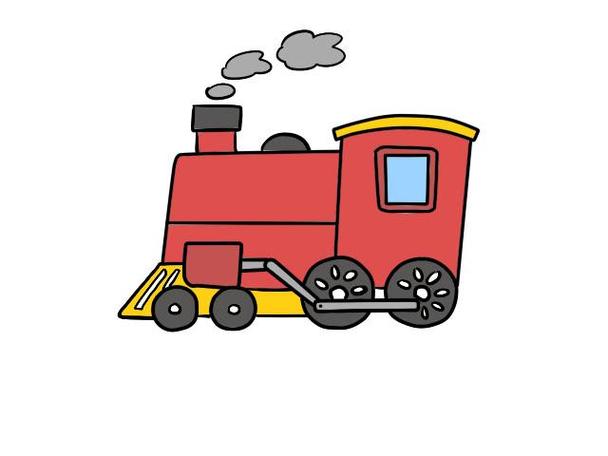 儿童简笔画红色火车(幼儿园美术简笔画红色火车) -【爱个性】