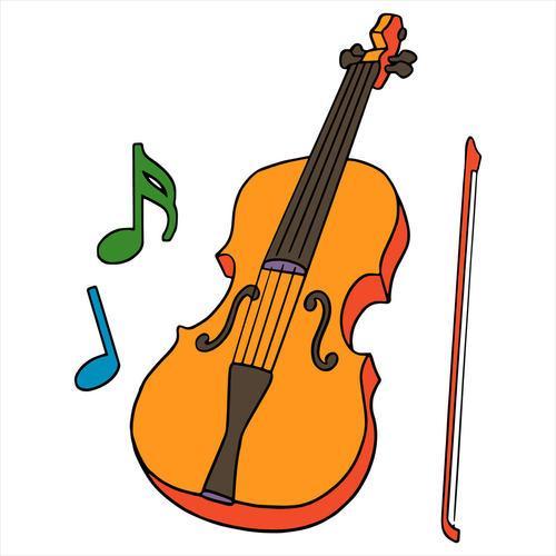 小提琴大提琴简笔画