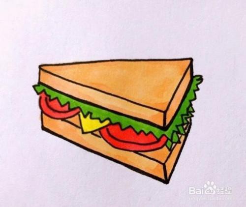 三明治怎么画简笔画?
