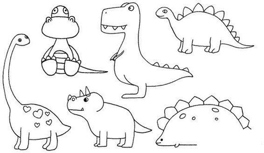 儿童动物简笔画恐龙