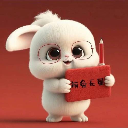 2023兔年四字成语春节祝福语 新年快乐吉祥语兔子头像图片_万事胜