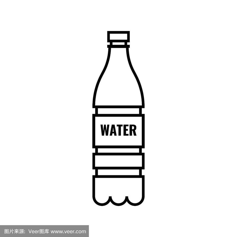塑料瓶水.矢量插图.