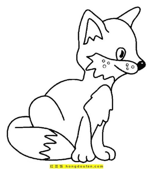 狐狸耳朵侧面简笔画