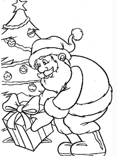 圣诞老人圣诞树简笔画
