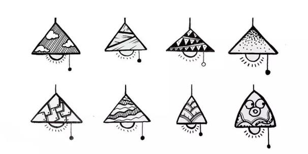 不规则三角形图案简笔画