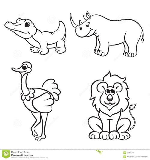 动物的不同形态简笔画
