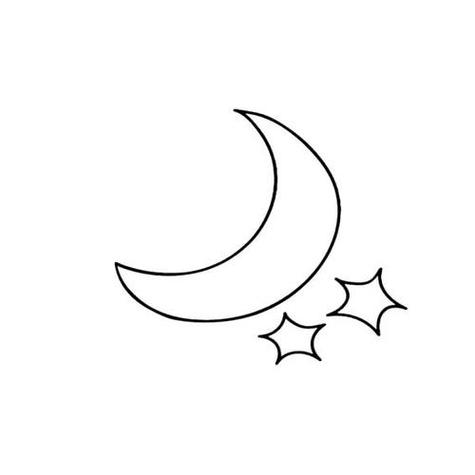 夜晚月亮星星简笔画