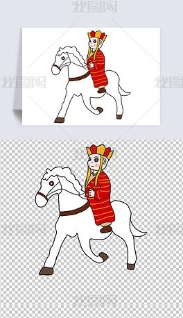 唐僧骑马的图片简笔画