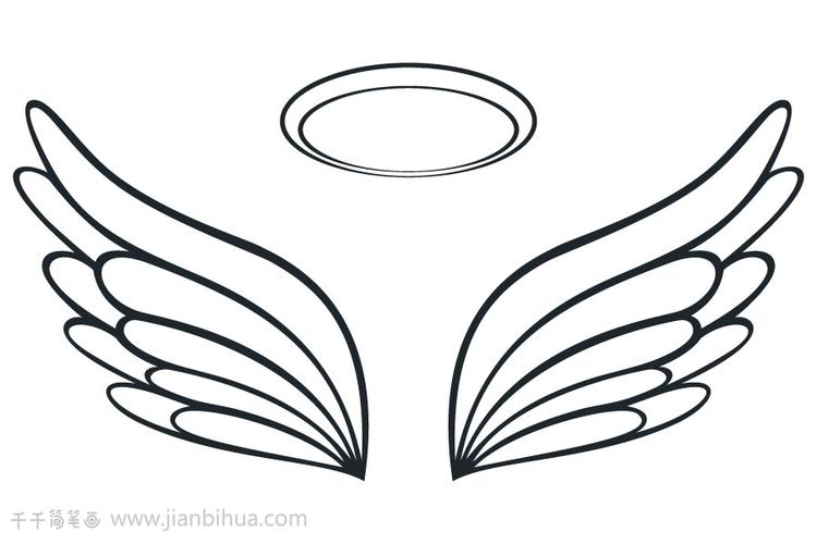 天使的翅膀手帐素材简笔画
