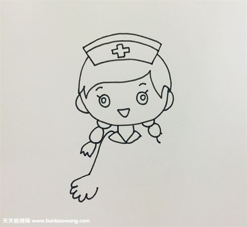 护士帽简笔画步骤