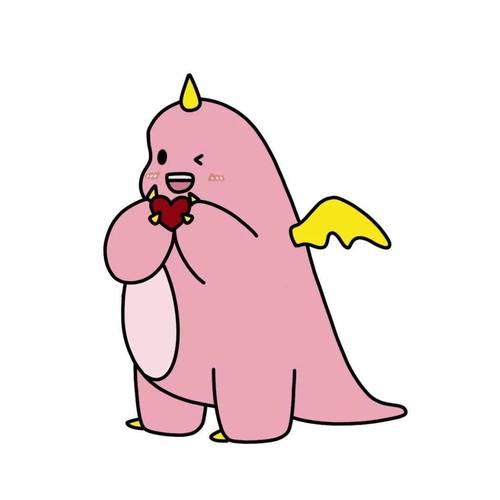 粉色的小恐龙情侣头像一男一女