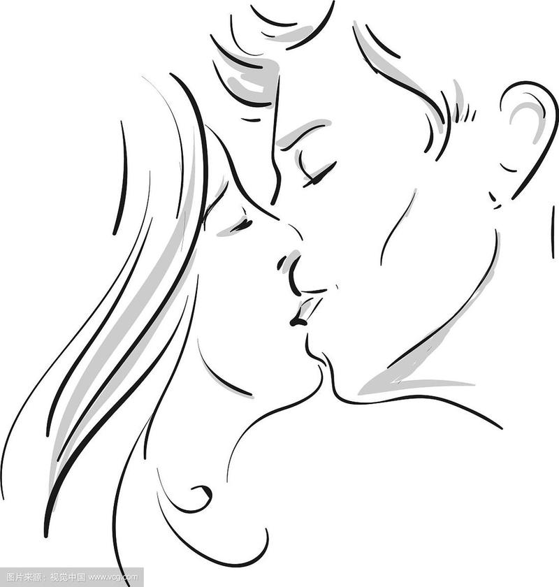 画一个接吻的情侣或颜色