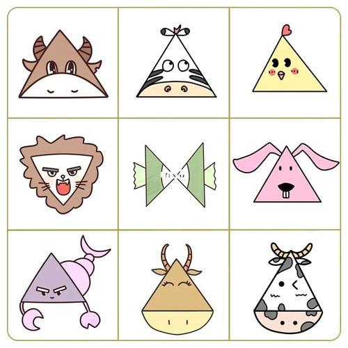 形简笔画【植物瓜果蔬菜篇】只用三角形就画出99个可爱小动物简笔画