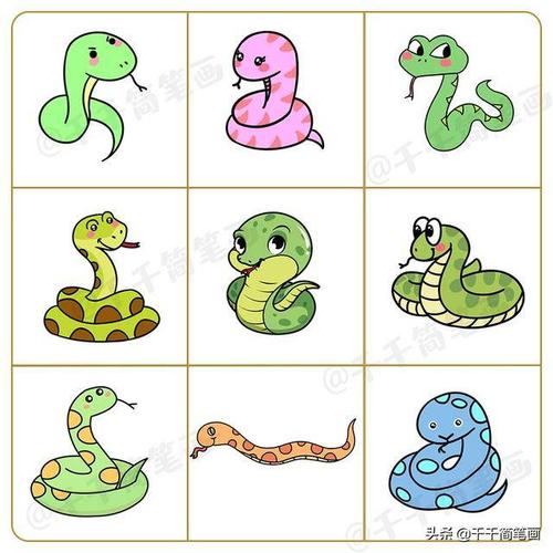 十二生肖巳蛇,生肖蛇简笔画