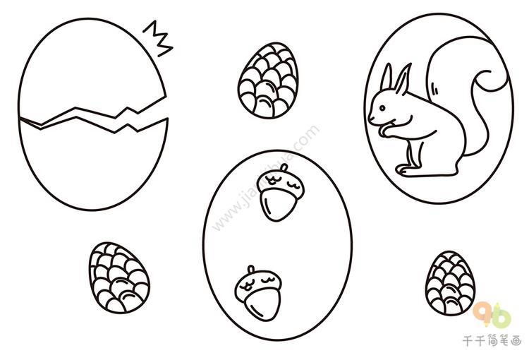五种会生蛋的动物简笔画