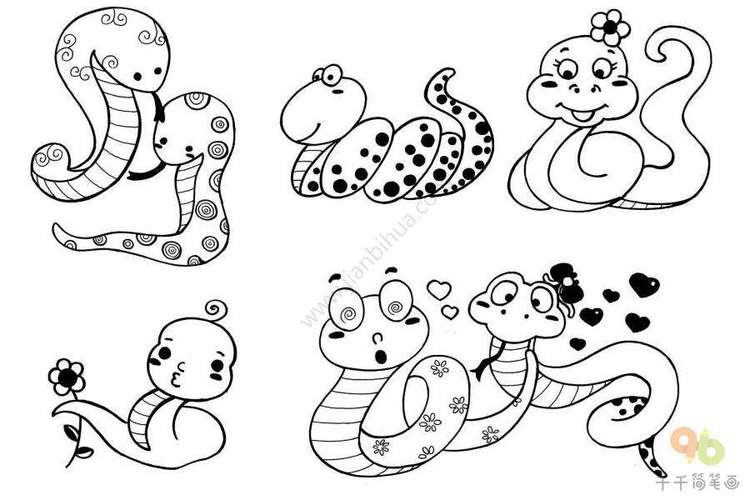 12生肖简笔画教程蛇