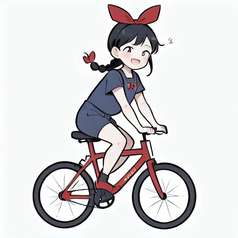 简笔画头像-骑行小姐姐.喜欢骑着自行车去追风,把烦恼和忧愁统 - 抖音