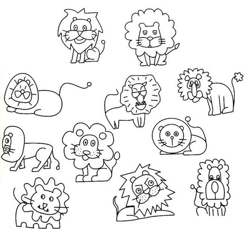 【简笔画】系列,儿童创意美术,狮子 #简笔画