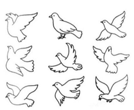 于是毕加索怀着悲愤的心情,挥笔画出了一只飞翔的鸽子--这就是