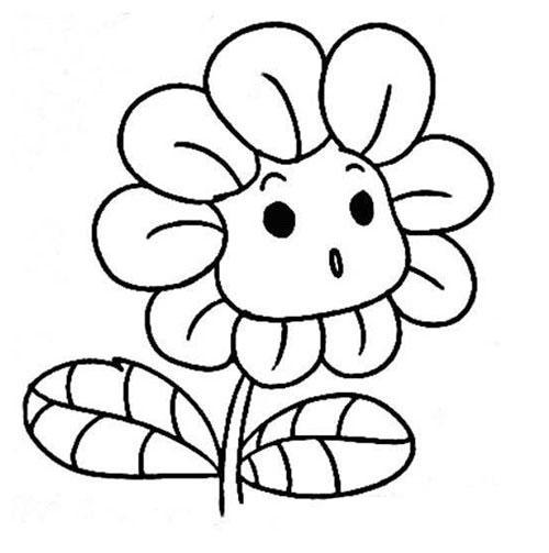 春天儿童简笔画向日葵