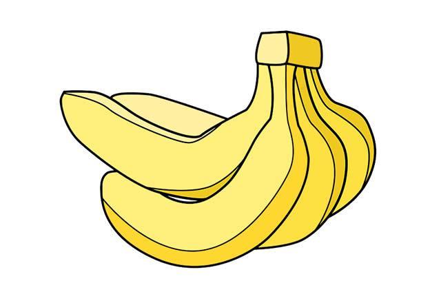 香蕉的简笔画图片大全彩色简单