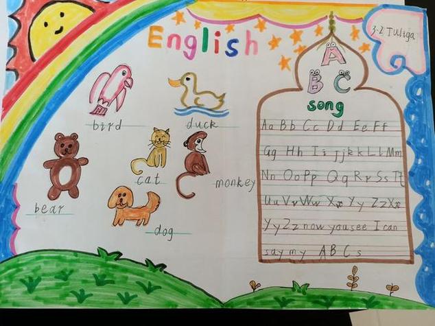 三年级英语手抄报简单漂亮怎么写