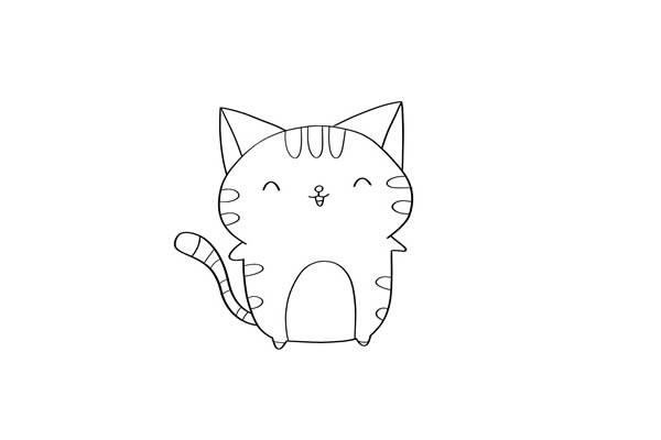 可爱的小猫咪怎么画又好看又简单卡通猫咪简笔画步骤图解
